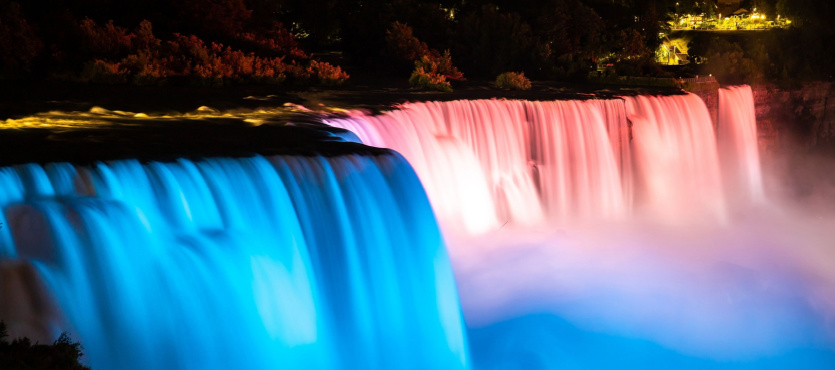 Niagara Falls at Night A Glimpse into the Illuminated Beauty