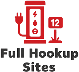 Full hookup sites icon for winter RV stays